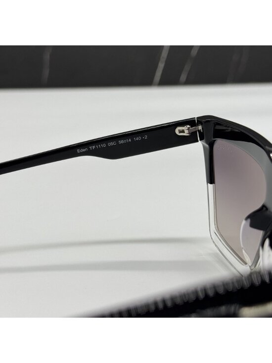 NWT Tom Ford Eden FT1110 05C Black Gray Sunglasses Authentic main image 10